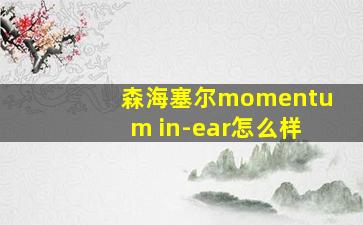 森海塞尔momentum in-ear怎么样